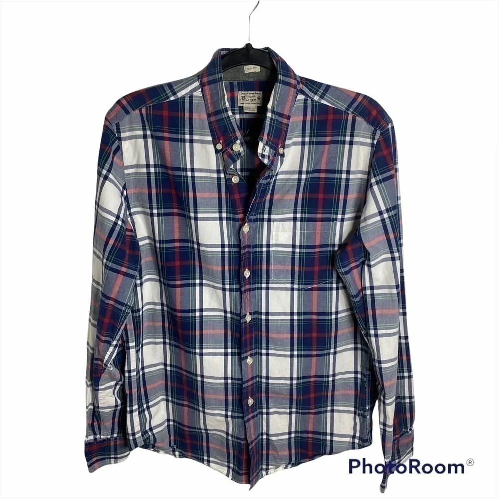 J.Crew Slim Plaid Button Down Shirt Medium Men’s